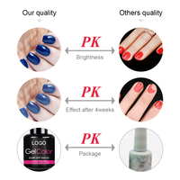 Vernis Gel Semi-Permanent Marque Blanche Cosmétiques Produits pour Ongles Vernis Gel UV Flacon OEM Prix de Gros avec 3000 Couleurs