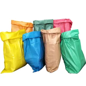 Ghana Congo Market 25 Kg Custom Logo Sac Woven Polypropylene Bags 5 Kg 50 Kg 100 Kg