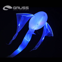 Poisson gonflable lumineux personnalisé professionnel, œuvre d'art flottante et brillante pour la publicité et les expositions