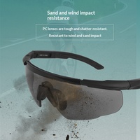Lunettes de cyclisme polarisées anti-impact avec 2 verres interchangeables pour le sport de plein air et le tir