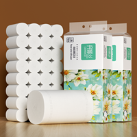 Papier toilette doux en rouleau, en papier recyclé/vierge, en pulpe de bois/bambou, gaufré, vente en gros directe d'usine, 2-5 plis