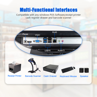 Mesin Terminal POS Android Windows CTP 15 Inci All in One dengan Layar Sentuh Industrial, Wi-Fi dan BT Terintegrasi