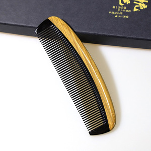 Peigne en corne de bœuf, peigne à cheveux en bois pour massage, 15-20 cm, fait à la main pour la population générale - Product Image 5