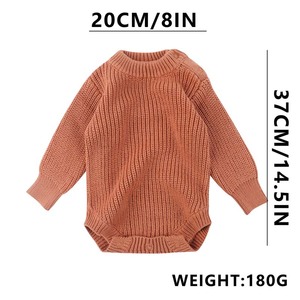 100% pagliaccetto di lusso fatto a mano in morbido cotone lavorato a maglia a maniche lunghe per vestiti da regalo per neonati - Product Image 2