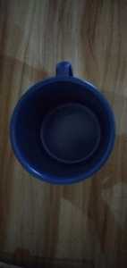 Blue Enamel <b>Camping</b> Mug Metal Coated Drinking <b>Cup</b> with Hand Grip for Office Home Outdoor Use - Product Image 4