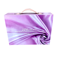 Boîte en carton pliable de luxe avec poignée en cuir PU, logo personnalisé, boîte en papier magnétique à clapet pour chaussures et vêtements