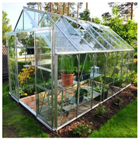 Serre en polycarbonate avec ventilation sur le toit Grand panneau PC extérieur Conception de serre de plain-pied pour jardin et cour