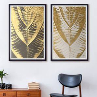 Vente en gros d'oeuvres faciles pour la peinture murale d'un hôtel tirages d'art simples et modernes encadrés de toiles abstraites multicolores dorées Arts muraux