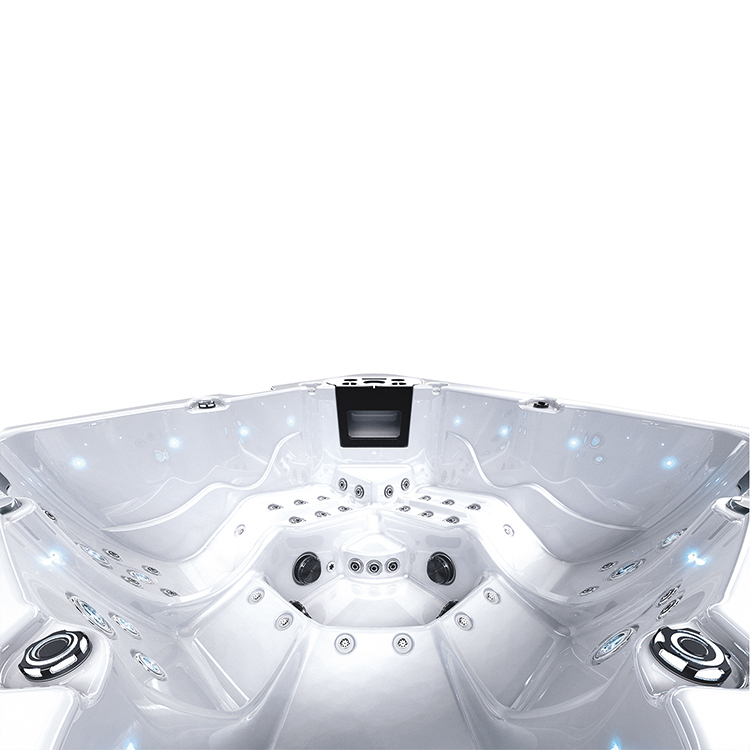 Pas cher 49 jets d'hydromassage extérieure-whirlpool baignoires spa avec led lumière