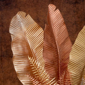 Décoration de festival choisit des branches artificielles en plastique doré de feuille de bananier artificielle de 90cm pour les décorations de noël de fête à la maison - Product Image 3