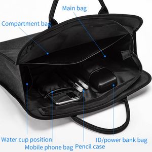 Large Capacity Casual Tote <b>Bag</b> Soft Sided Conference <b>Bags</b> for File Storage Business Briefcase for Men Office Durable Laptop <b>Bag</b> - Product Image 4