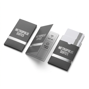 <span class=keywords><strong>Sobre</strong></span> para Tarjetas de Hotel, Color Gris Plateado, con Espacio para Información de Habitación, para Hoteles Corporativos y Empresariales, Personalizable - Product Image 3