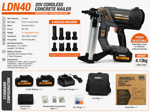 Pistola de Clavos Inalámbrica de 21V sin Escobillas, <span class=keywords><strong>Clavadora</strong></span> de Concreto a Batería para Construcción, Fábrica OEM - Product Image 3