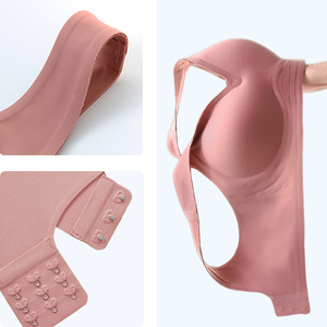 Soutien-gorge sans couture respirant pour femmes naked feeling Removable Pads No Steel Soft Bralette Full Coverage Bra for Fat Women - Product Image 5