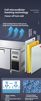 NE-1014 Cuisine commerciale refroidie par air 290L Inox Une porte Deux portes en verre Réfrigérateur d'atelier commercial