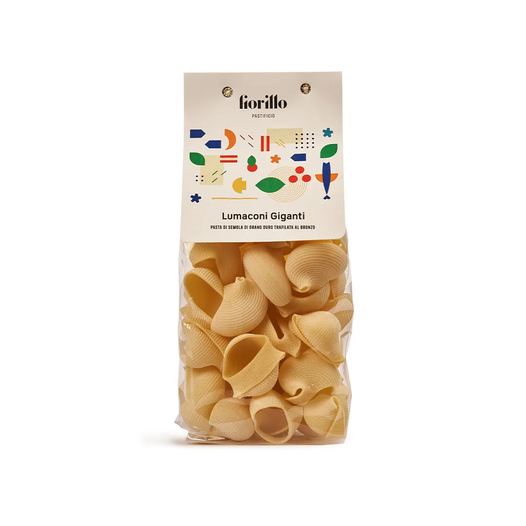 Pasta corta grande de especialidad Italiana-Pasta de trigo duro de bronce 500g - Ideal para platos rellenos de carne