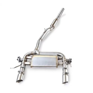 Terminale di scarico Audi TT MK2 2.0T con bordo smussato <span class=keywords><strong>101</strong></span>, singolo tamburo, doppia valvola, quattro uscite, in acciaio inossidabile, per sezione centrale-posteriore - Product Image 1