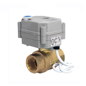 Válvula de bola eléctrica de latón COVNA DN15 de 1/2 pulgada, 2 vías, paso completo, 12V CC, normalmente cerrada, CR2, 2 hilos, retorno automático - Product Image 2