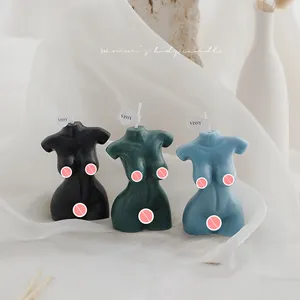 3D 아트 레이디 바디 캔들 편안한 향기 여성 몸통 촛불 향기로운 누드 바디 피규어 왁스 홈 장식