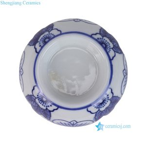 RXCD44 Rustic Chinoiserie Blue <strong>White</strong> Porcelain Christmas Candle Holders Handmade Eco-Friendly Small Ceramic Tabletop <strong>Candlestick</strong> - Product Image 3