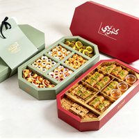Boîte cadeau de luxe personnalisée pour Baklava du Moyen-Orient, dattes, chocolat, emballage Ramadan, noyaux confits, fruits secs, forme ovale