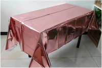 Nappe jetable brillante en plastique clinquant feuille Rectangle métallique couverture de table étanche pour anniversaire mariage fête de noël