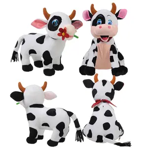 Vaches blanches personnalisées Kawaii Jouets en peluche doux Vache en peluche