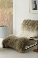 Couverture décorative en vraie peluche royale blanche pour lapin Rex, assiette en fourrure de lapin Rex