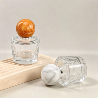 Nouvelle conception – Flacons en verre de 70 ml à forme spéciale avec bouchon à sertir, flacon vaporisateur de parfum hautement transparent avec capuchon à bille en résine