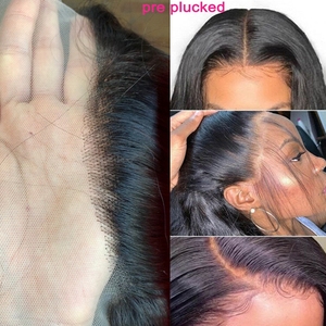 Pre nhổ Swiss HD ren phía trước nhà cung cấp, HD trong suốt phía trước ren đóng cửa 13x6 với bó, tai để Tai ren phía trước 13 - Product Image 2