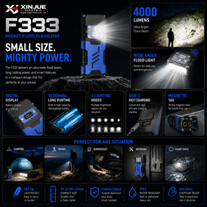 XINJUE F333Outdoor Aluminum Alloy <strong>Flashlight</strong> F333 Mini Portable Multi-function Magnetic Charging Strobe Mode Long <strong>EDC</strong> - Product Image 6