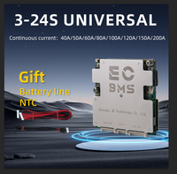 ECBMS Léger 17S 24S 100A 120A DIY Smart BMS LiFePO4 Li-ion Équilibreur Actif BT Power Bank Trottinette Électrique