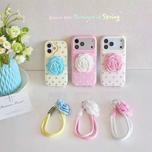 <span class=keywords><strong>Funda</strong></span> de silicona con diseño de flores 3D y puntos, con correa de muñeca, para <span class=keywords><strong>iPhone</strong></span> 17, 16, 15, <span class=keywords><strong>14</strong></span>, 13 <span class=keywords><strong>Pro</strong></span> <span class=keywords><strong>Max</strong></span> - Product Image 4