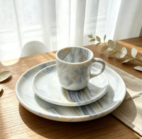 Assiettes en céramique Stoneware Kilnchange, assiettes à dessert, à salade et à dîner, bols rétro mats avec logo personnalisé, coloration sous-glaçure, compatibles lave-vaisselle