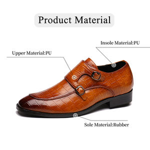 Mocassins Grande Taille pour Hommes, Chaussures Monk pour Hommes, Chaussures Oxford en Cuir Imprimé Crocodile, Chaussures Habillées pour Hommes - Product Image 4