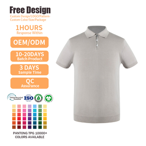 เสื้อโปโลสำหรับตีกอล์ฟของผู้ชายเสื้อถักแขนสั้นผ้าฝ้ายออกแบบได้อย่างยั่งยืนอย่างเป็นทางการสำหรับฤดูร้อน - Product Image 2
