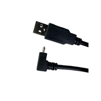 Personnalisé 1A 2A 3A 1M 2M 3M court transfert de données charge USB 2.0 A mâle à angle droit gauche 90 degrés données Micro B câble USB