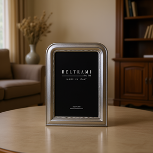 Marco de Fotos Plateado Beltrami, Estructura de Madera Rectangular, Diseño Italiano, Decoración Atemporal para el Hogar - Product Image 3