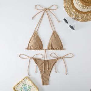 Traje de Baño de Dos Piezas OUTPACE de Color Sólido para Niñas, Traje de Baño Personalizado con Logotipo - Product Image 3