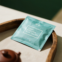 Sachet de thé personnalisé à trois soudures latérales en feuille d'aluminium de qualité alimentaire, résistant à l'humidité, thermoscellable, avec logo personnalisé pour thé en vrac