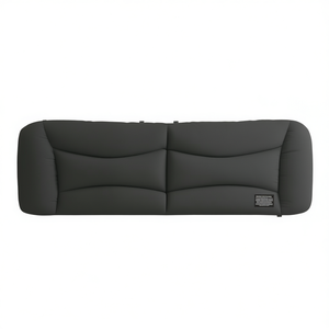 Coussin de tête de lit en tissu gris foncé 100% polyester, rectangulaire, oreillers de lit modernes - Product Image 1