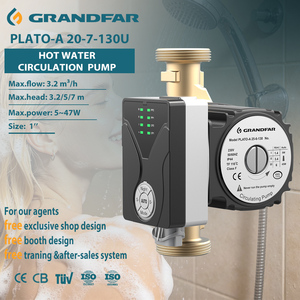 Pompe de recirculation haute pression GRANDFAR 7M OEM 230V pour eau chaude et froide, nouveau design, régulation multi-vitesses, circulation PLATO-A 20- - Product Image 1