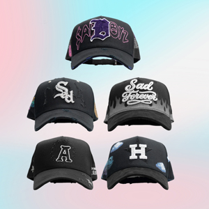 Cappellino da Baseball Nero con Ricamo a Stella Nera e Strass, Stampa Cartoon con Motivo a <span class=keywords><strong>Nuvole</strong></span>, alla Moda - Product Image 5