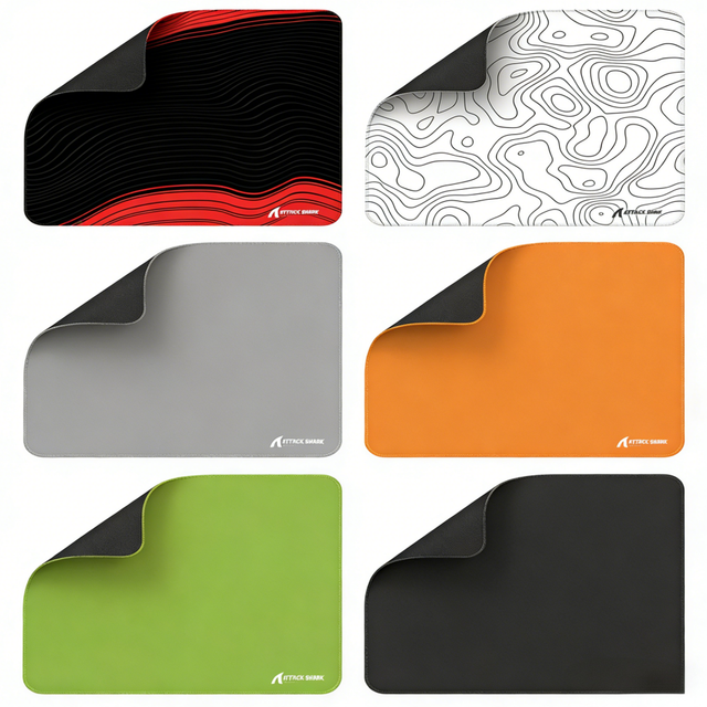 ATTACK SHARK CM02 Square Esports Gaming Mouse Pad Desk Mat High-Density Fiber Surface Anti-Slip Rubber Bottom Mousepad-4mm Thick