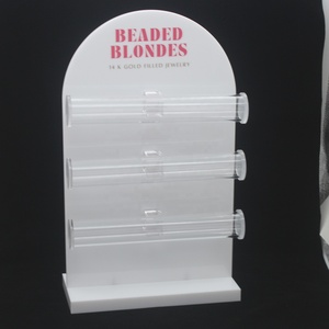 Bộ giá đỡ trưng bày vòng tay acrylic tùy chỉnh - Giá đỡ trang sức ba tầng xoay với logo dành cho cửa hàng bán lẻ, cửa hàng thời trang - Product Image 4