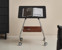 Table basse multifonctionnelle pour salon et chambre, petite et simple, mobile avec roulettes, table d'appoint, support de partition pour piano