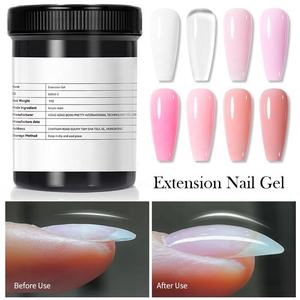 BORN PRETTY Gel Extensiones de Uñas, 12 Colores Gelatinosos, sin HEMA, Material de 1kg, Gel Acrílico de Bajo Calor, Constructor a Granel para Salón de Uñas - Product Image 5