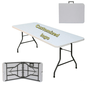 Nhà Máy 8ft Nhựa Xách Tay Hình Chữ Nhật Gấp Bảng Cho Ăn Uống Tiệc Cưới & Các Sự Kiện Bên 2.4M Ngoài Trời Dã Ngoại Bảng - Product Image 1