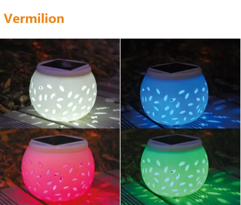 Mooie Solar Power Jar Licht Smart Solar Light Aardewerk en Porselein Pot met Licht als Geschenk