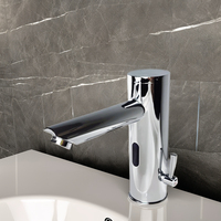 Robinet de lavabo mural KAWAL moderne haut de gamme en acier inoxydable, sans contact, à valve céramique, eau chaude/froide régulée